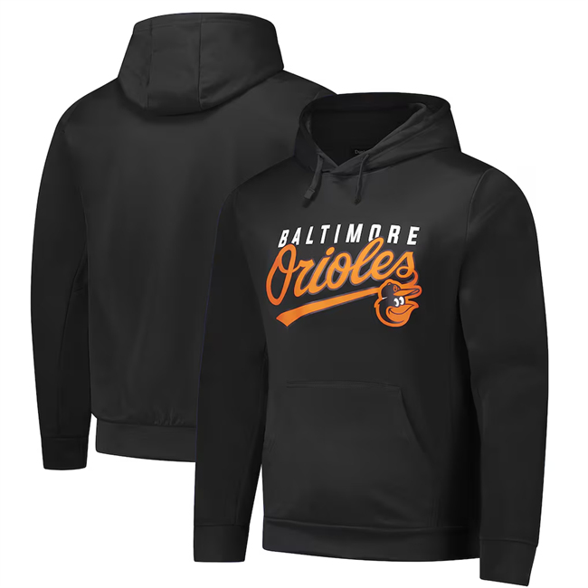 Men's Baltimore Orioles Black Dunbrooke Champion Pullover Hoodie