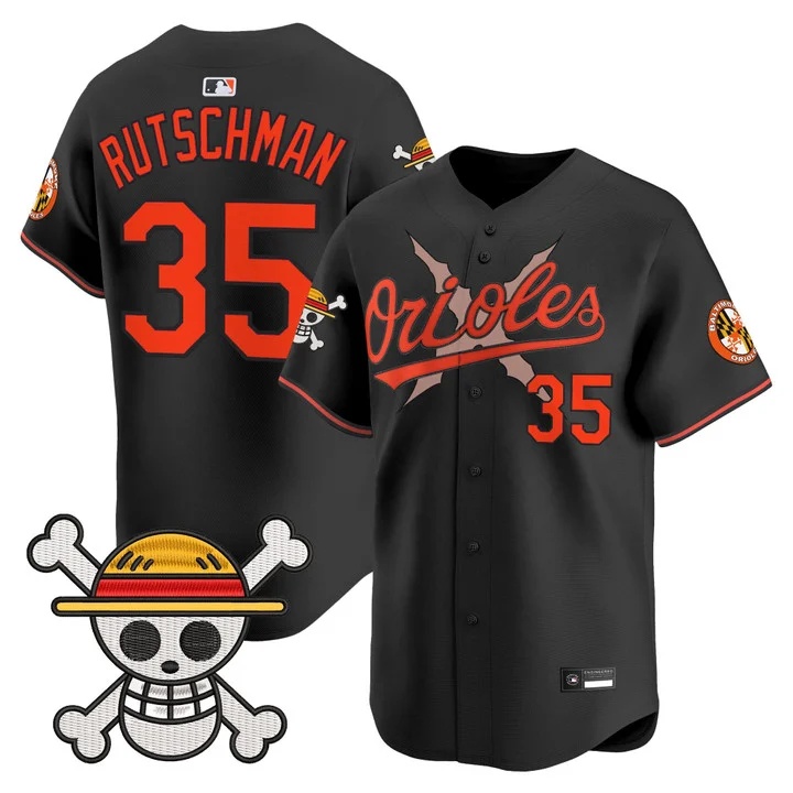 Men's Baltimore Orioles x One Piece Vapor Premier Limited Jersey BLACK#35 ADLEY RUTSCHMAN