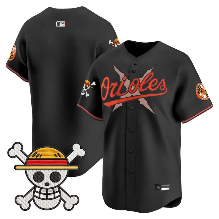Men's Baltimore Orioles x One Piece Vapor Premier Limited Jersey BLACK BLANK
