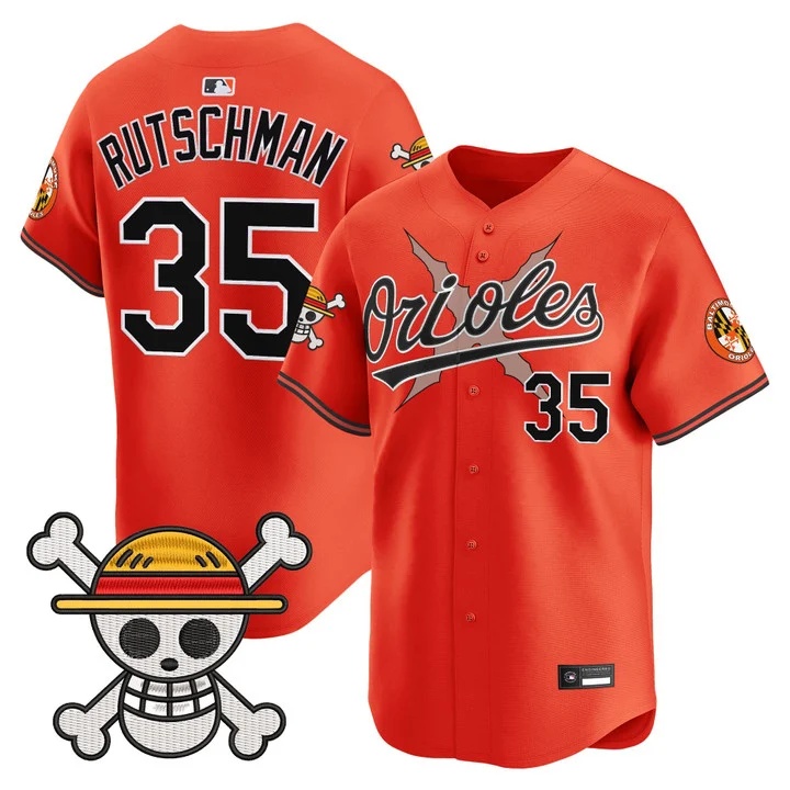 Men's Baltimore Orioles x One Piece Vapor Premier Limited Jersey ORANGE#35 ADLEY RUTSCHMAN