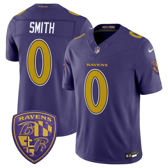 Men's Baltimore Ravens #0 Roquan Smith Purple 2026 F.U.S.E. Alternate Vapor Limited Football Stitched Jersey