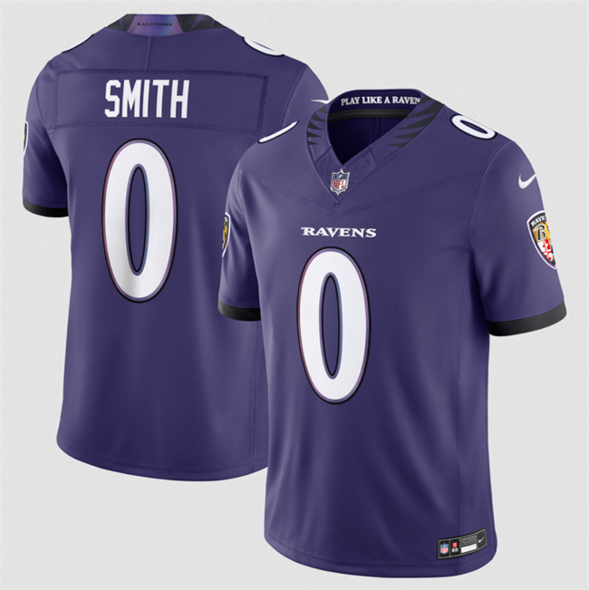 Men's Baltimore Ravens #0 Roquan Smith Purple 2026 F.U.S.E Vapor Stitched Limited Football Jersey