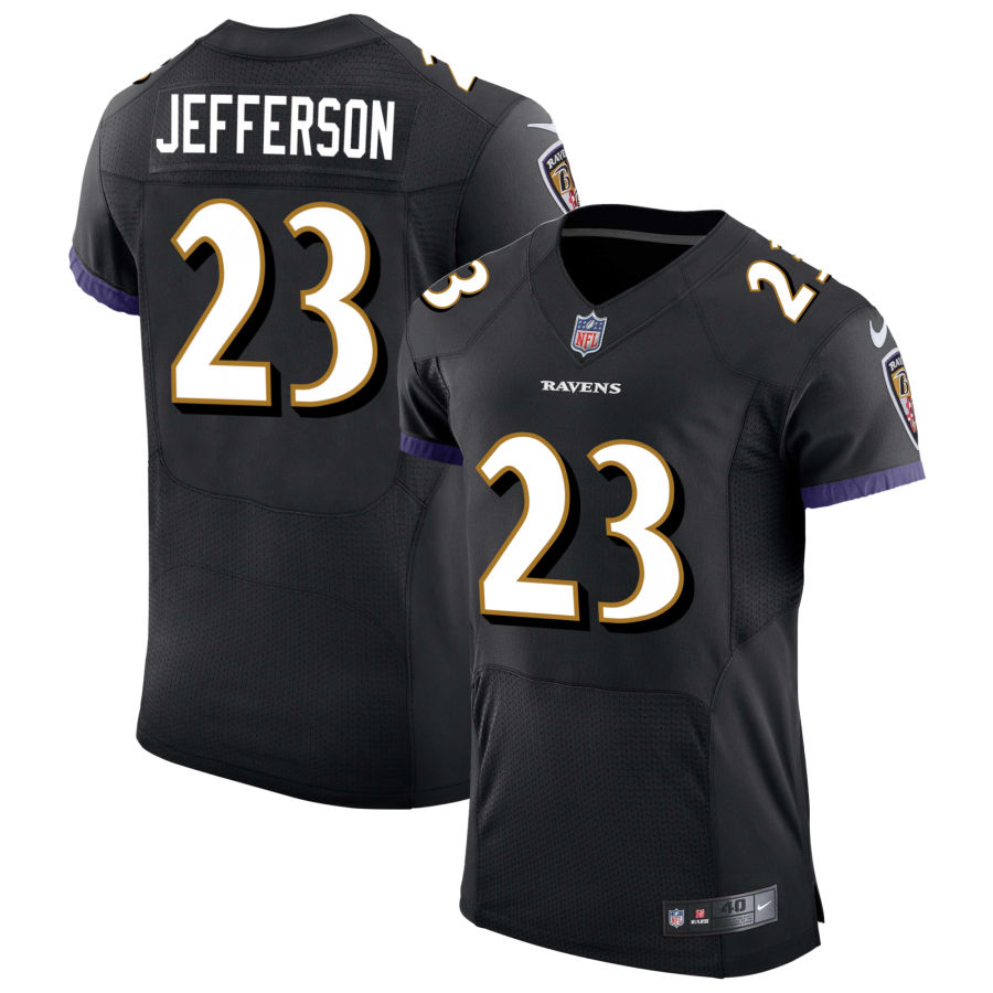 Men's Baltimore Ravens #23 Tony Jefferson Nike Black Alternate Vapor Limited Player Jersey