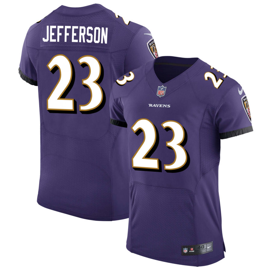 Men's Baltimore Ravens #23 Tony Jefferson Nike Purple Vapor Limited Player Jersey