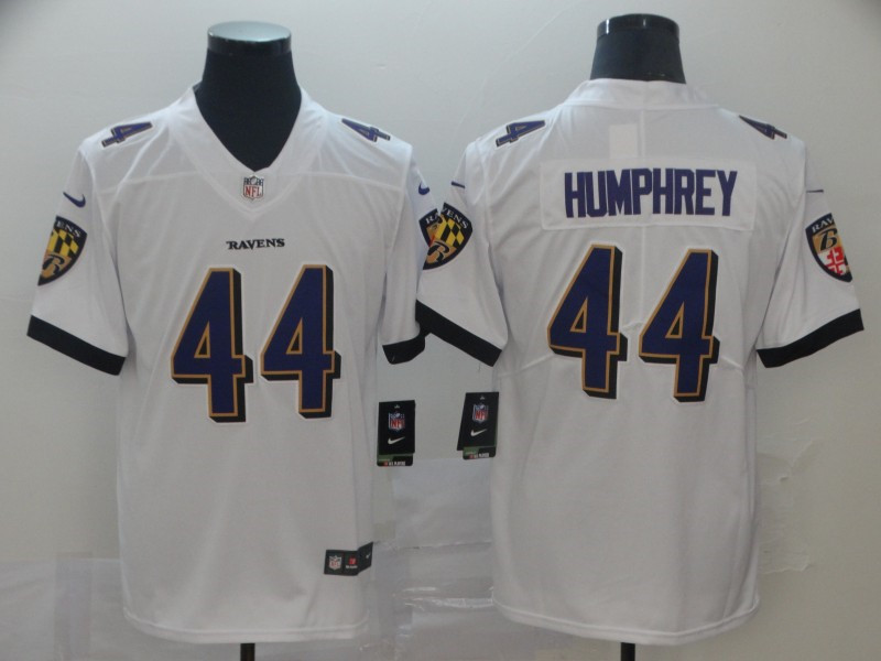 Men's Baltimore Ravens #44 Marlon Humphrey Nike White Player Limited Football Jersey