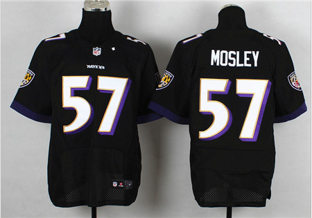 Men's Baltimore Ravens #57 C.J. Mosley Black 2013 Nik Elite Jersey