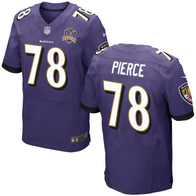 Men's Baltimore Ravens #78 Michael Pierce Nike Purple Elite Football Jersey