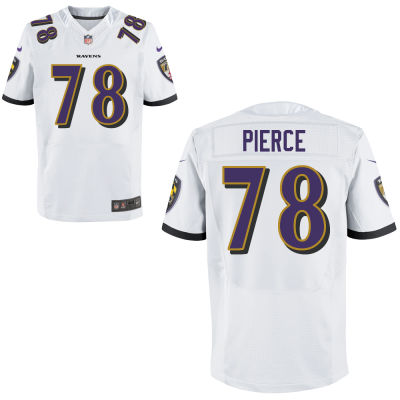 Men's Baltimore Ravens #78 Michael Pierce Nike White Elite Football Jersey