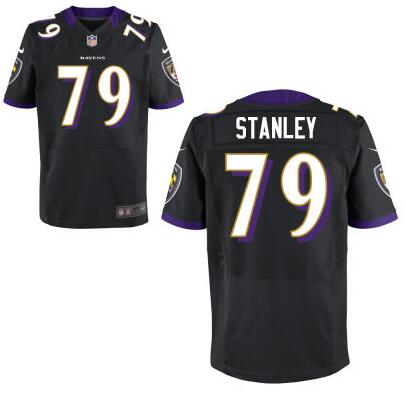 Men's Baltimore Ravens #79 Ronnie Stanley Nike Black Elite 2016 Draft Pick Jersey