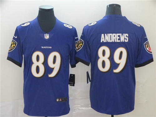 Men's Baltimore Ravens #89 Mark Andrews Nike Purple Vapor Elite Player Stitched Jersey