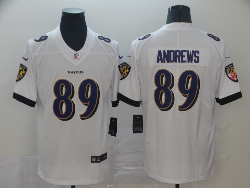 Men's Baltimore Ravens #89 Mark Andrews Nike White Player Limited Football Stitched Jersey