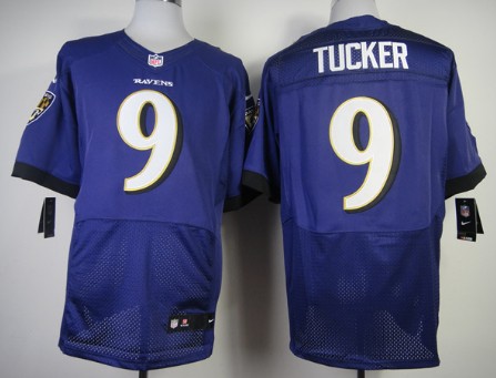Men's Baltimore Ravens #9 Justin Tucker Purple 2013 Nik Elite Stitched Jersey