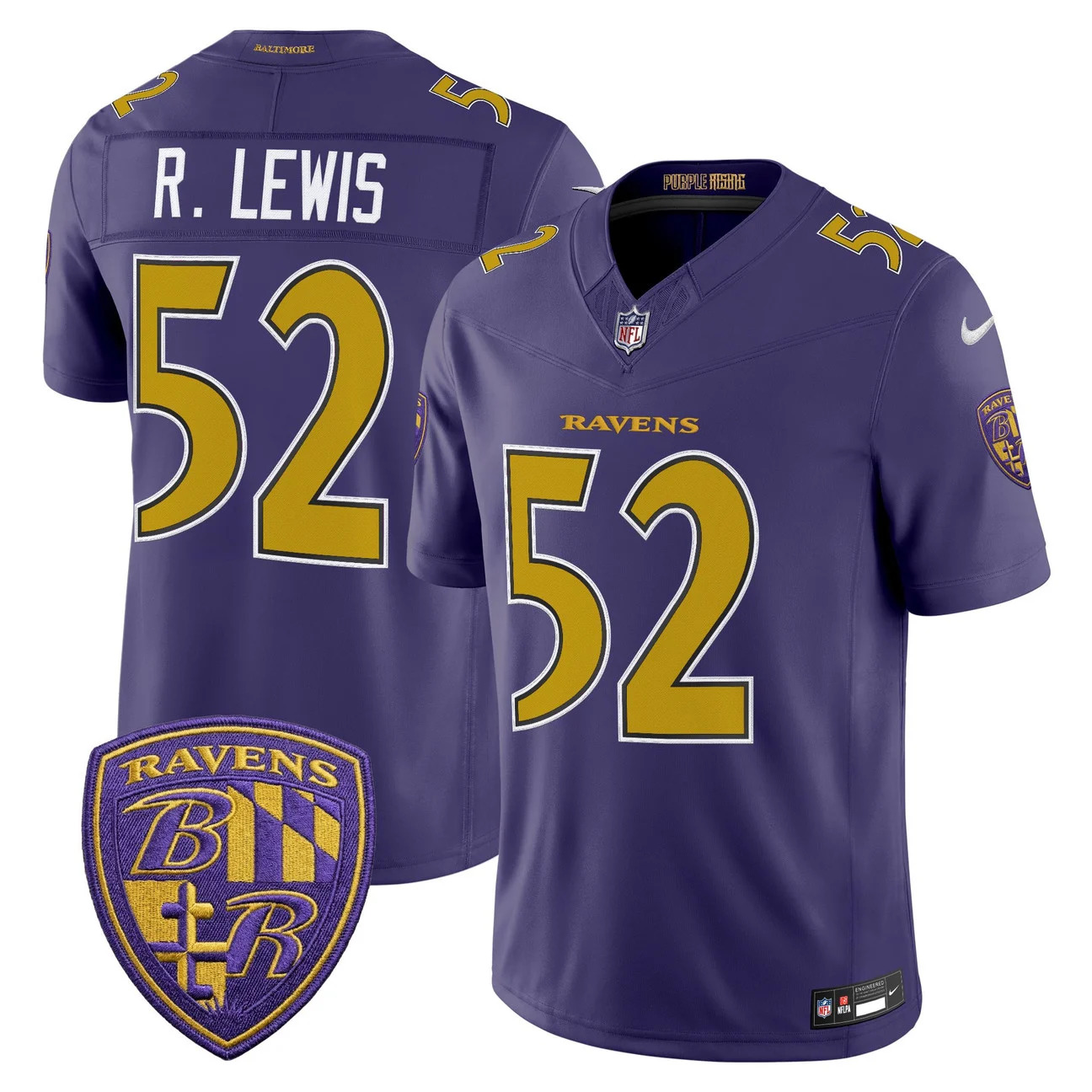Men's Baltimore Ravens 2026 Vapor Limited Jersey PURPLE #52 RAY LEWIS