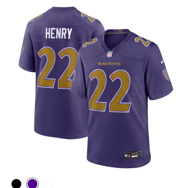 Men's Baltimore Ravens Derrick Henry Nike Purple Alternate Game Jersey