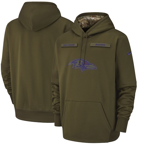 Men's Baltimore Ravens Nike Olive Salute to Service Sideline Therma Performance Pullover Hoodie$109.99$43.50