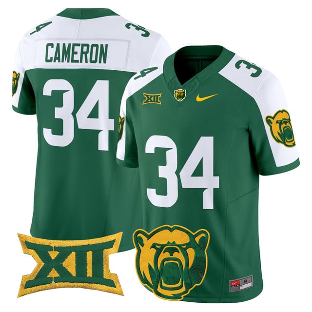 Men's Baylor Bears 2025 Vapor Limited Jersey #34 Josh Cameron
