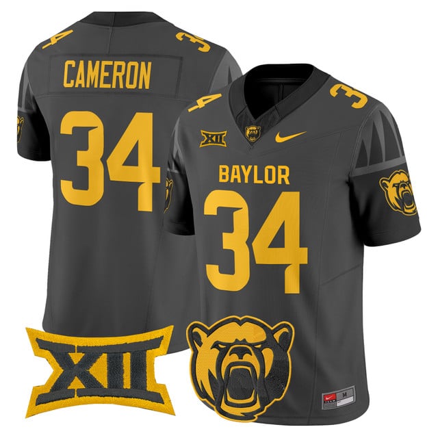 Men's Baylor Bears 2025 Vapor Limited Jersey V2 #34 Josh Cameron
