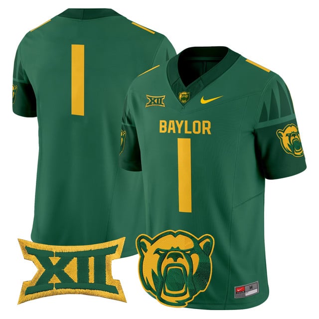 Men's Baylor Bears 2025 Vapor Limited Jersey V2 green #1