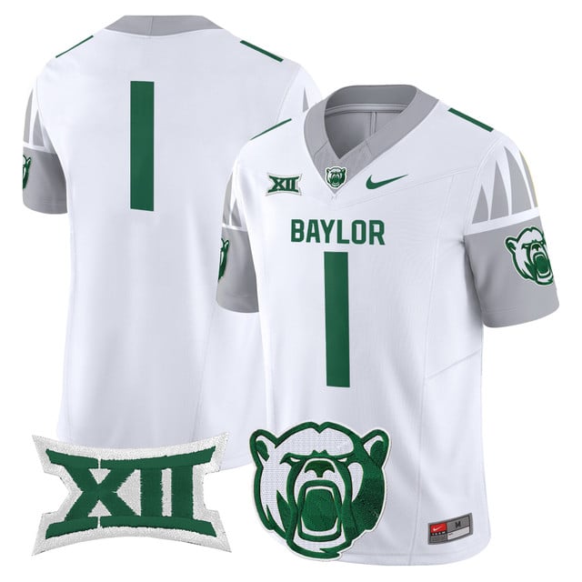 Men's Baylor Bears 2025 Vapor Limited Jersey V2 white #1