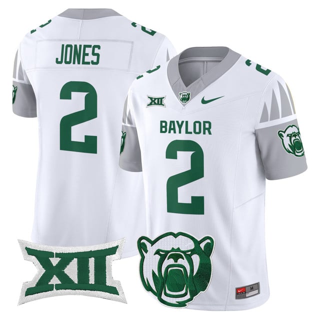Men's Baylor Bears 2025 Vapor Limited Jersey V2 white #2 Matt Jones