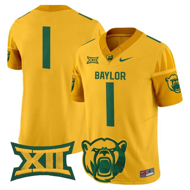 Men's Baylor Bears 2025 Vapor Limited Jersey V2 yellow #1