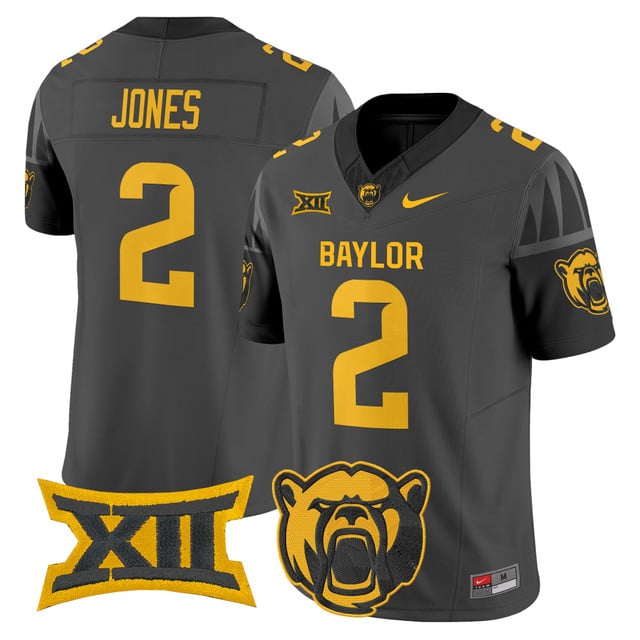 Men's Baylor Bears 2025 Vapor Limited Jersey black #2 Matt Jones