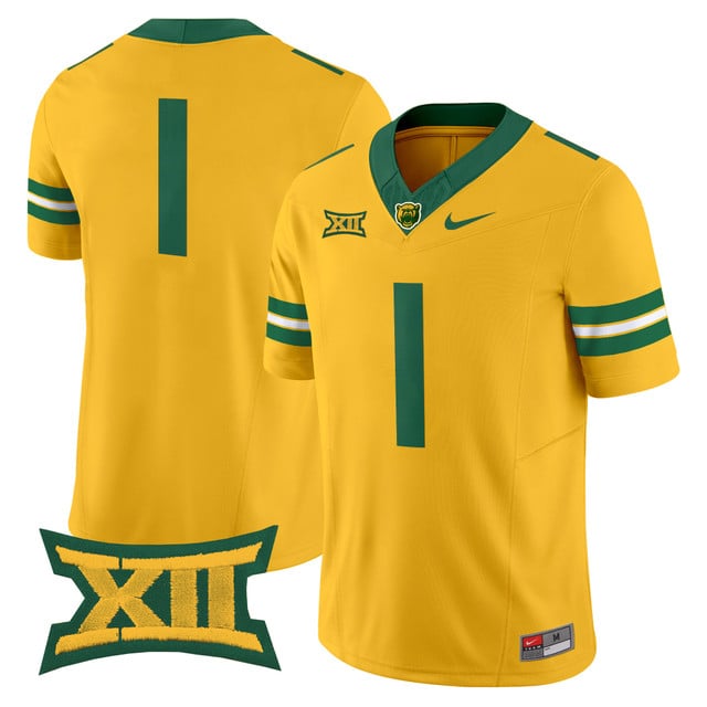 Men's Baylor Bears 2025 Vapor Limited Jersey gold #1