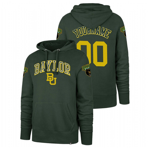 Men's Baylor Bears Custom Green Double Decker Headline Hoodie