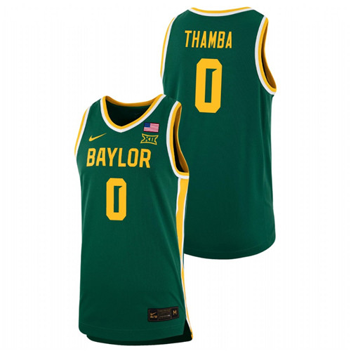 Men's Baylor Bears Flo Thamba Replica Basketball Jersey Green