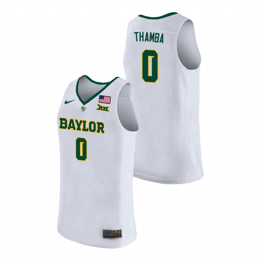 Men's Baylor Bears Flo Thamba Replica Basketball Jersey White