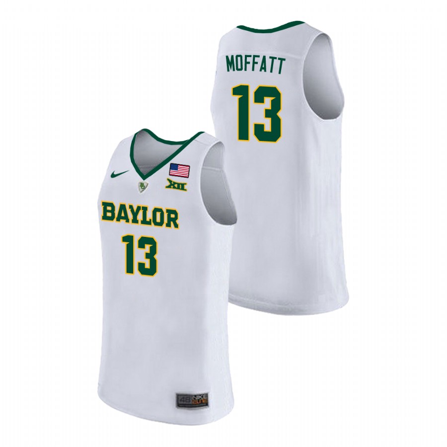 Men's Baylor Bears Jackson Moffatt Replica Basketball Jersey White