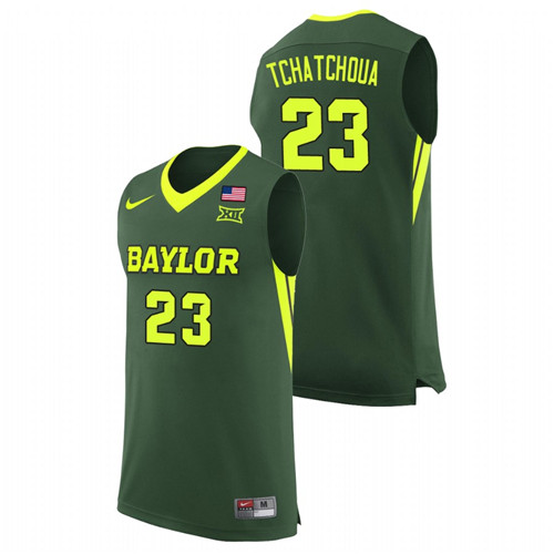 Men's Baylor Bears Jonathan Tchamwa Tchatchoua College Basketball Replica Jersey Green