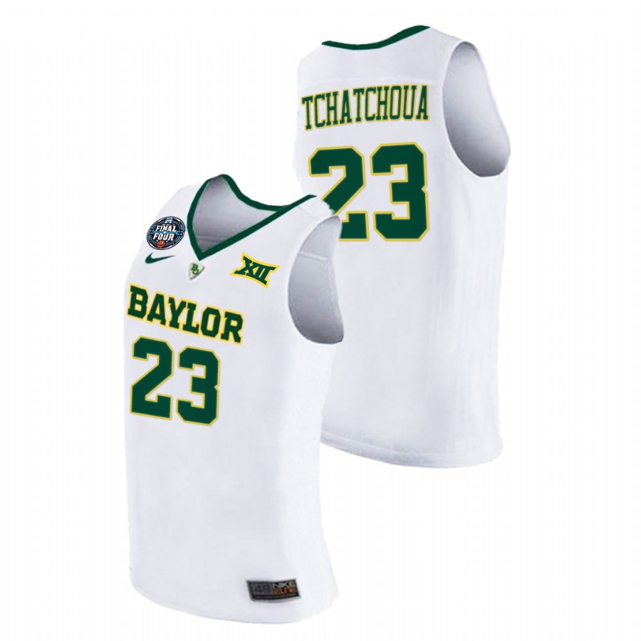 Men's Baylor Bears Jonathan Tchamwa Tchatchoua Final Four 2021 Basketball Jersey White