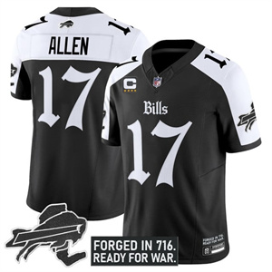 Men's Bills New York Patch Vapor Limited Jersey - All Stitched 17 Josh Allen