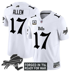 Men's Bills New York Patch Vapor Limited Jersey - All Stitched 17Josh Allen