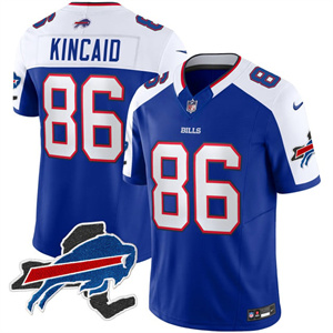 Men's Bills New York Patch Vapor Limited Jersey - All Stitched Dalton Kincaid 86