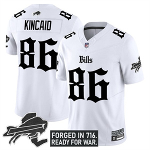 Men's Bills New York Patch Vapor Limited Jersey - All Stitched Dalton Kincaid86