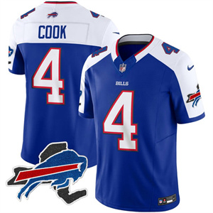 Men's Bills New York Patch Vapor Limited Jersey - All Stitched James Cook 4