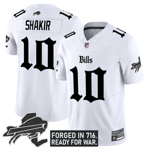 Men's Bills New York Patch Vapor Limited Jersey - All Stitched Khalil Shakir       10