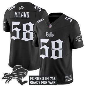 Men's Bills New York Patch Vapor Limited Jersey - All Stitched Matt Milano #  58