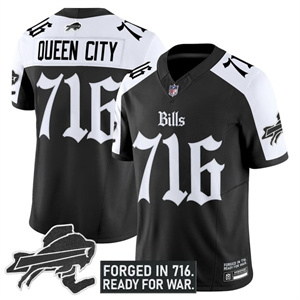 Men's Bills New York Patch Vapor Limited Jersey - All Stitched Queen City -716