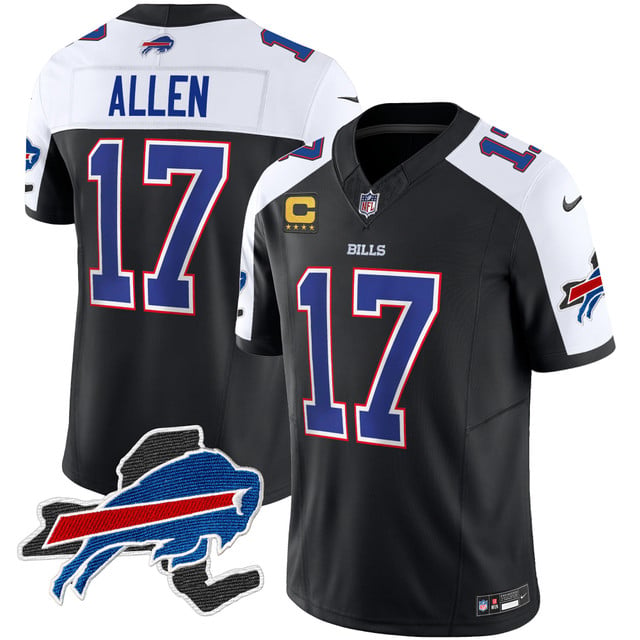 Men's Bills New York Patch Vapor Limited Jersey #17 Josh Allen