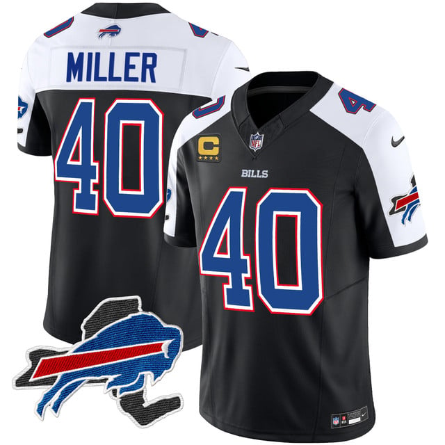 Men's Bills New York Patch Vapor Limited Jersey #40 Von Miller