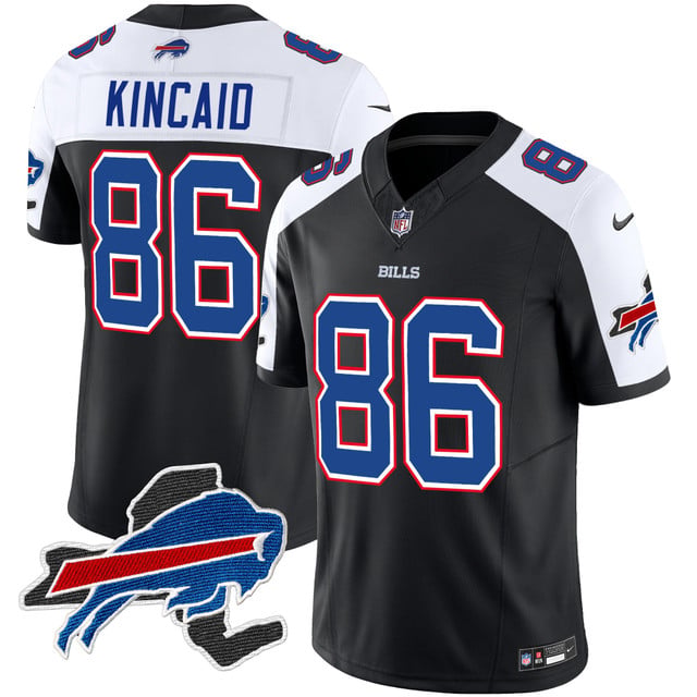 Men's Bills New York Patch Vapor Limited Jersey #86 Dalton Kincaid