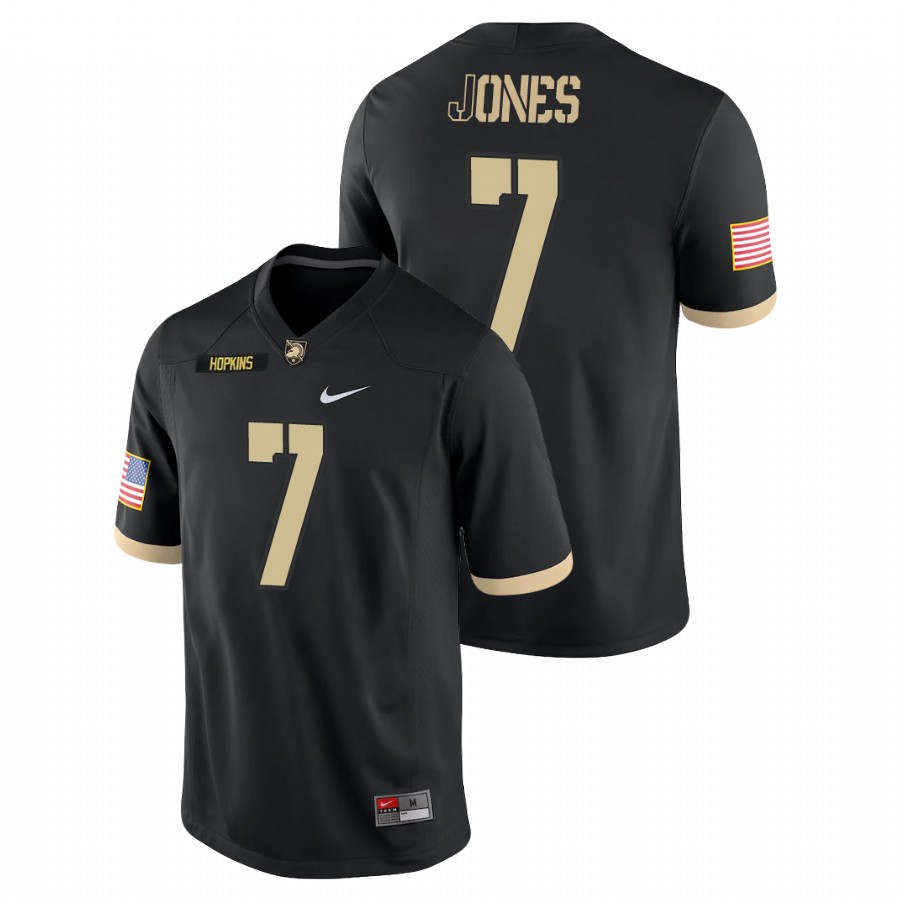 Men's Black Army Black Knights Jemel Jones College Football Game Jersey