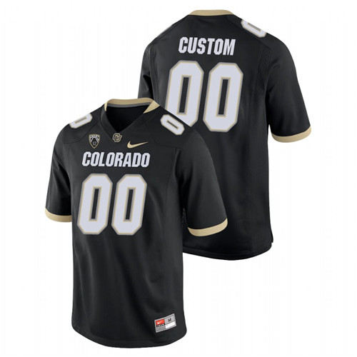 Men's Black Colorado Buffaloes Custom College Football Game Jersey