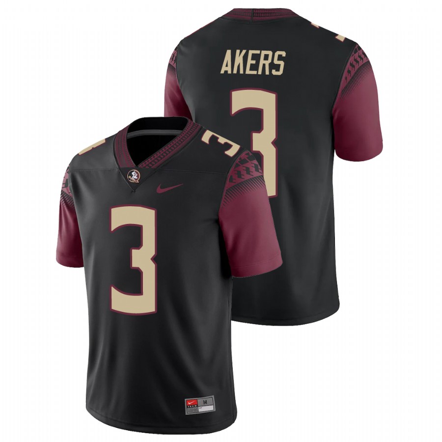 Men's Black Florida State Seminoles Cam Akers College Football Alternate Game Jersey