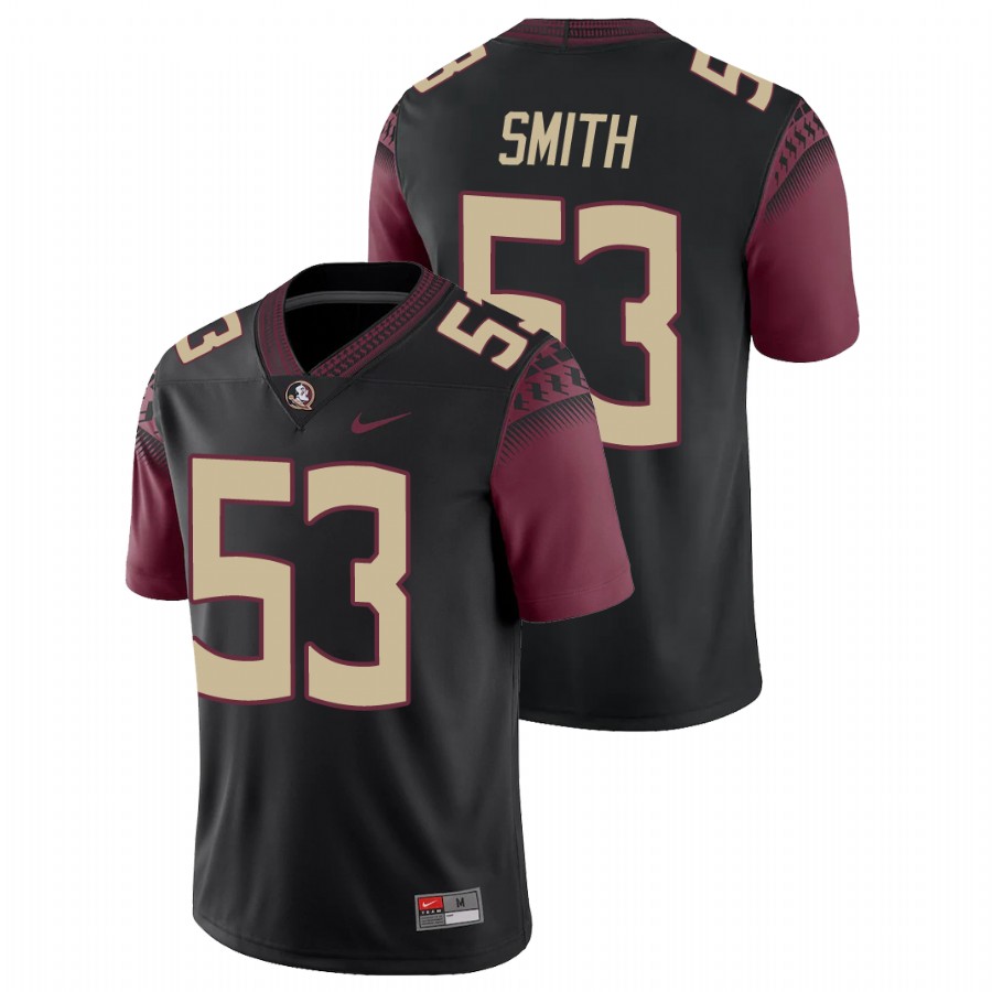 Men's Black Florida State Seminoles Maurice Smith College Football Alternate Game Jersey