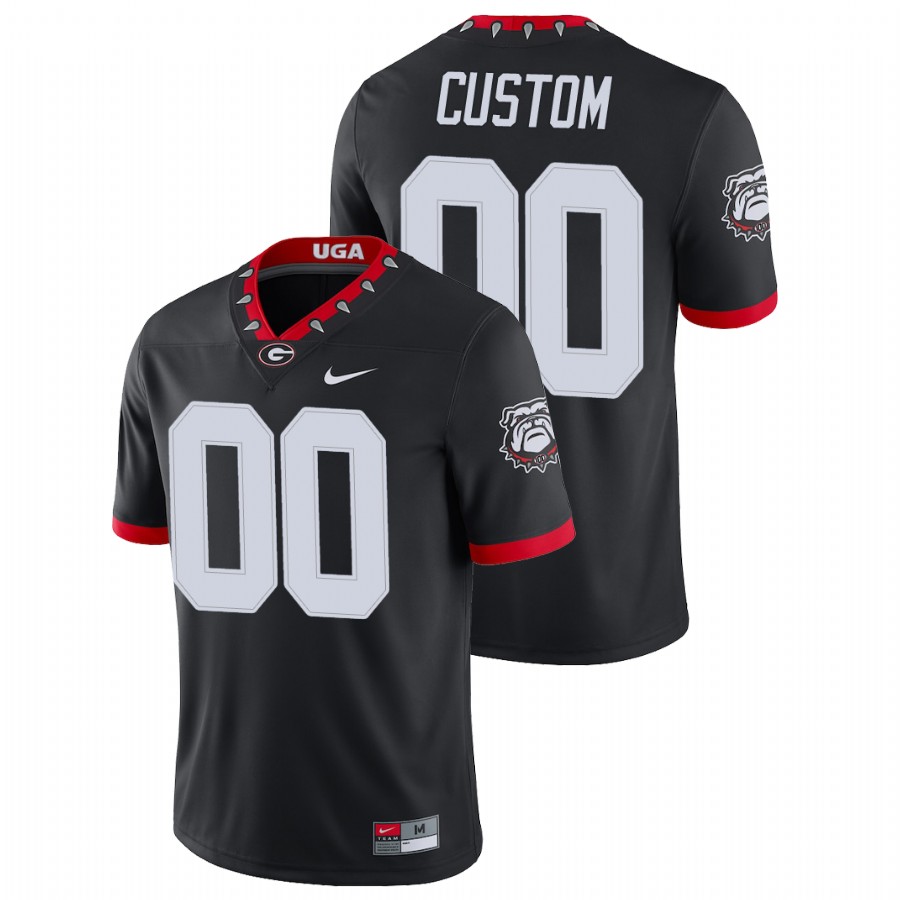 Men's Black Georgia Bulldogs Custom College Football Alternate Game Jersey