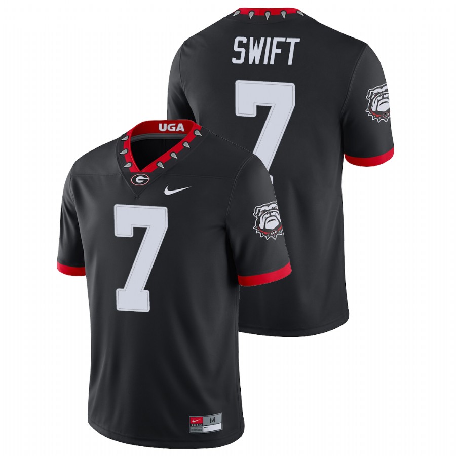 Men's Black Georgia Bulldogs D'Andre Swift College Football Alternate Game Jersey